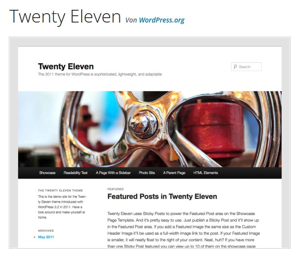 WordPress Theme Twenty Eleven