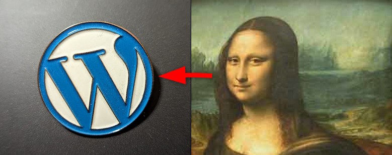 WordPress-Logo und Mona Lisa