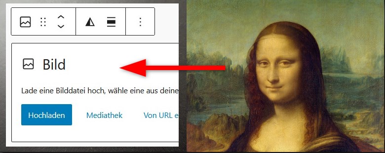 Bildblock und Mona Lisa
