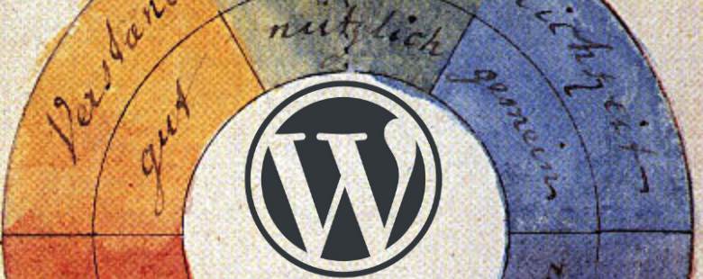 Farbkreis Goethe und WordPress Logo