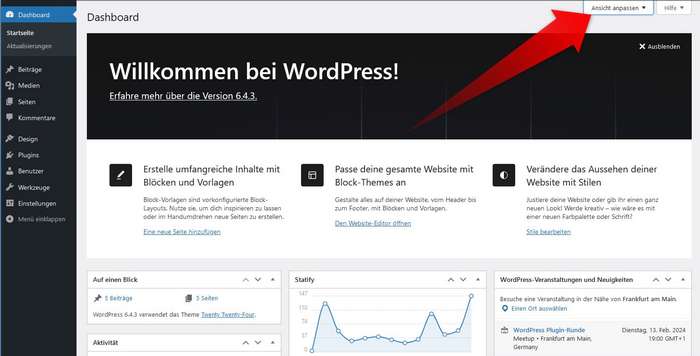 WordPress-Lexikon: Befehlspalette