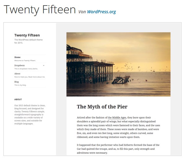 WordPress Theme Twenty Fifteen